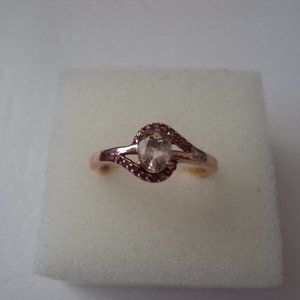 New Morganite pink sapphire ring size 9 DADDEE